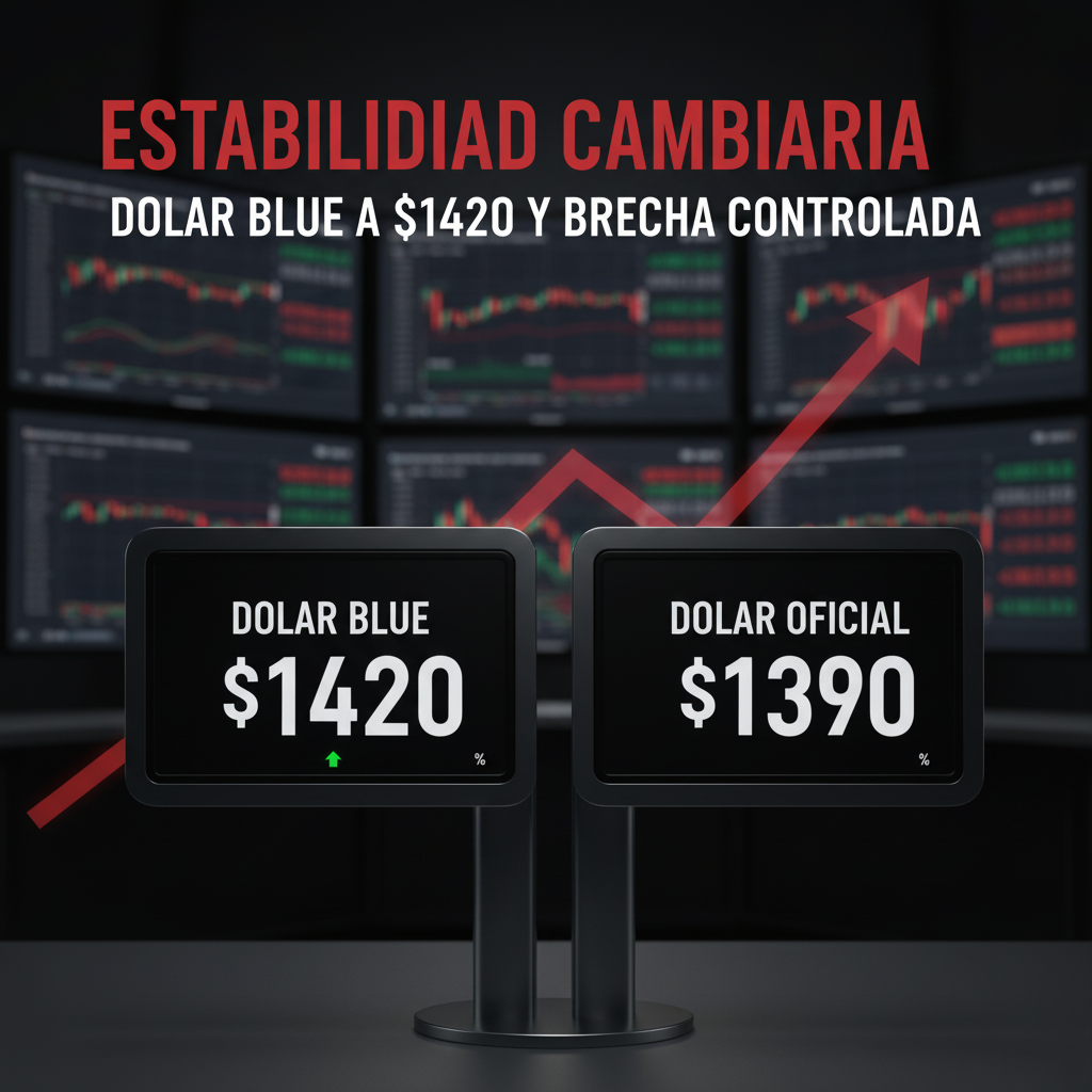 Estabilidad cambiaria en el cierre de la semana: el dólar blue cotiza a $1420 y la brecha se mantiene bajo control